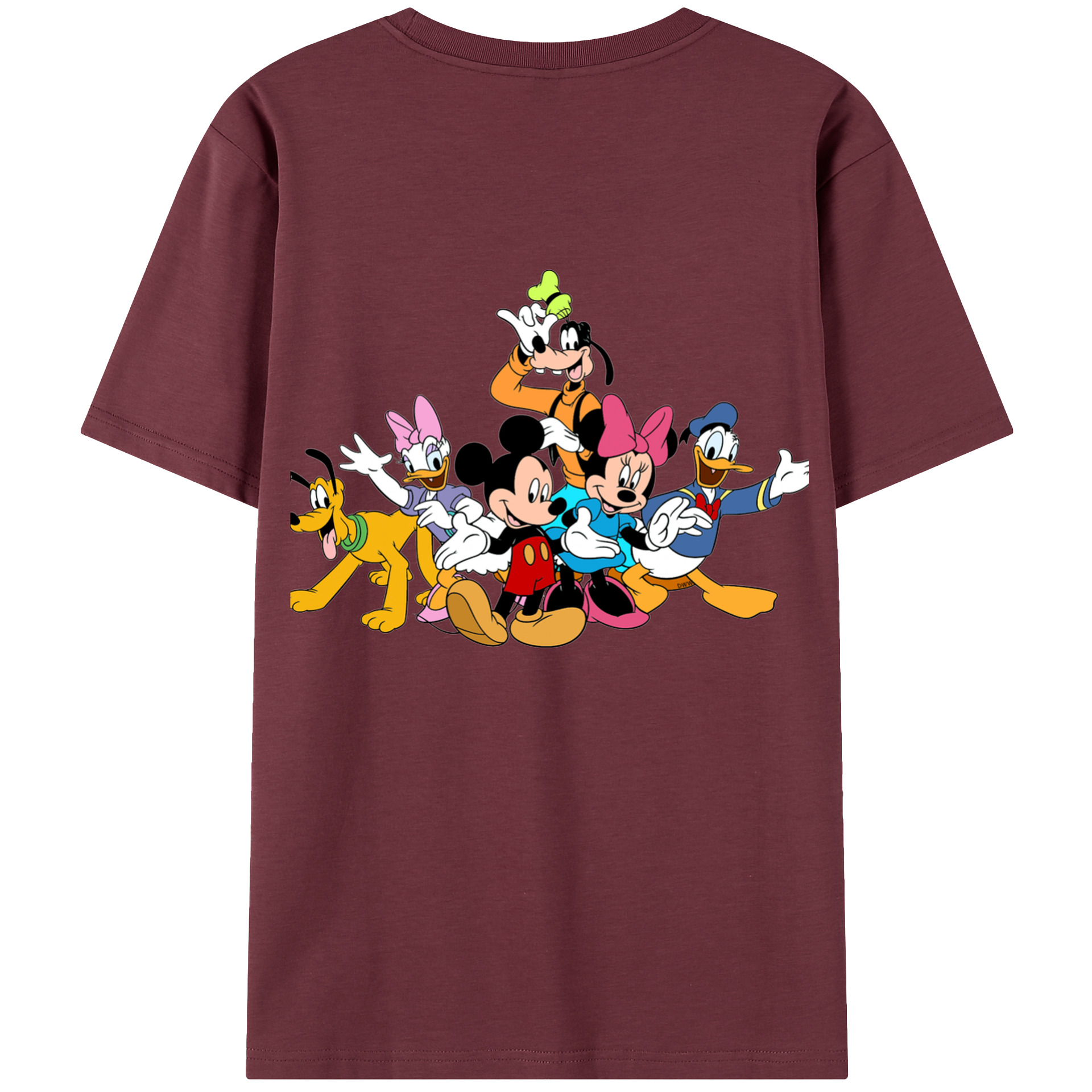 （画像用） ミッキーマウス Mickey Mouse 綿100％半袖Tシャツ（背面プリント）